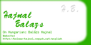 hajnal balazs business card