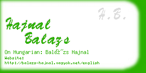 hajnal balazs business card